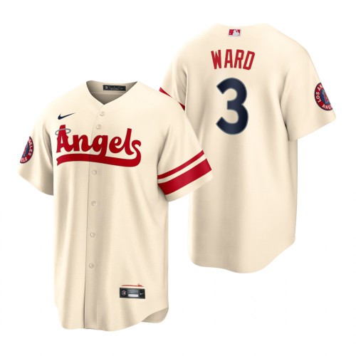 Los Angeles Los Angeles Angels #3 Taylor Ward Cream Men's 2022 City Connect Game Jersey Men's