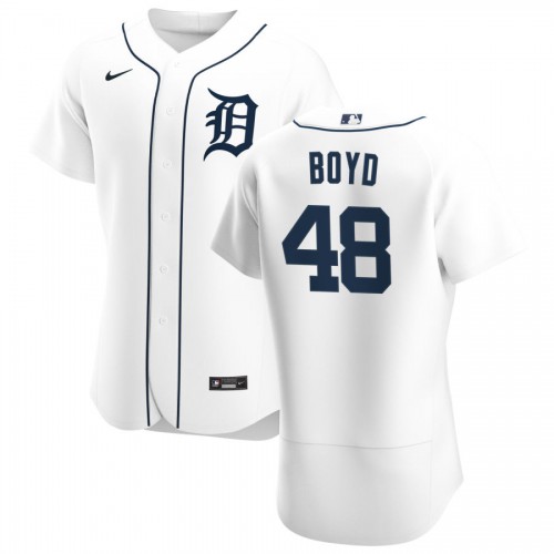 Detroit Detroit Tigers #48 Matthew Boyd Men's White Home 2020 Authentic Player Jersey Men's