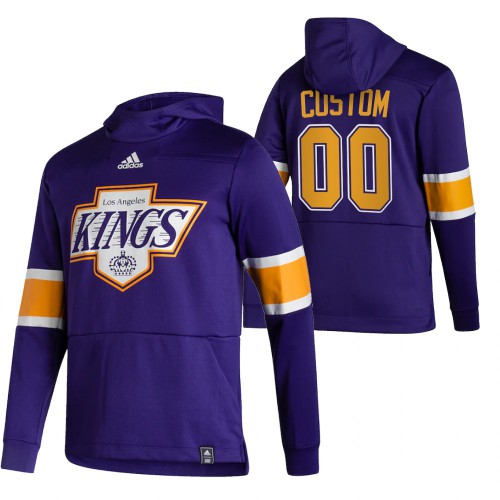 Los Angeles Kings Custom Adidas Reverse Retro Pullover Hoodie Purple