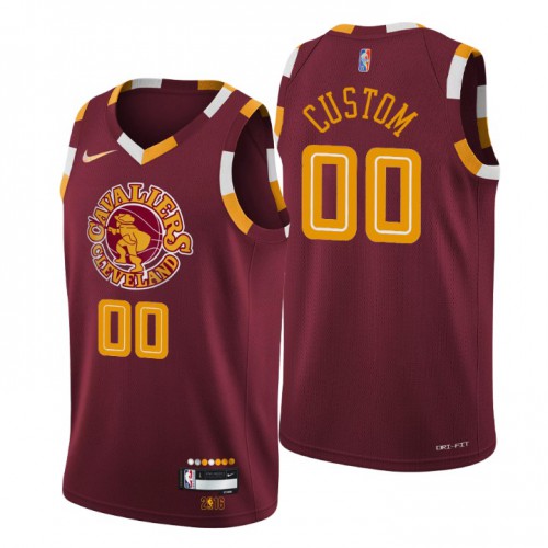 Cleveland Cavaliers Custom Men's Wine 2021/22 Swingman Jersey - City Edition