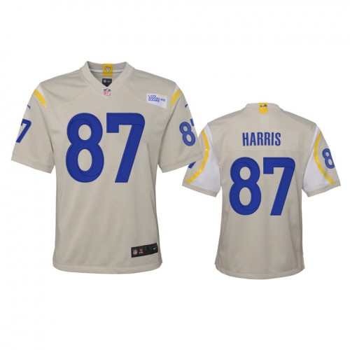 Los Angeles Los Angeles Rams #87 Jacob Harris Youth Game Jersey - Bone Youth