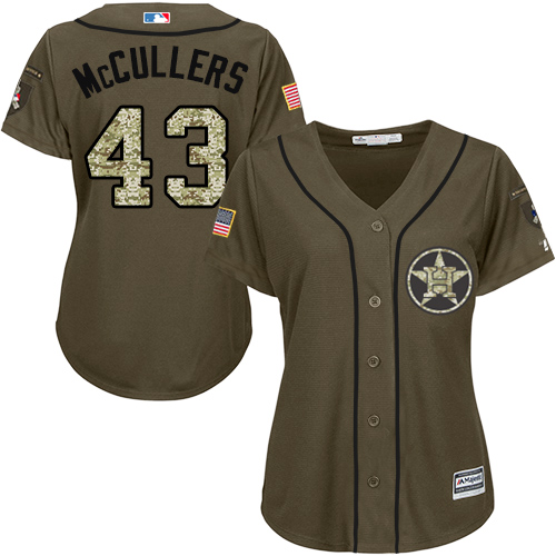 Houston Astros #43 Lance McCullers Green Salute to Service Women's Stitched Jersey Womens