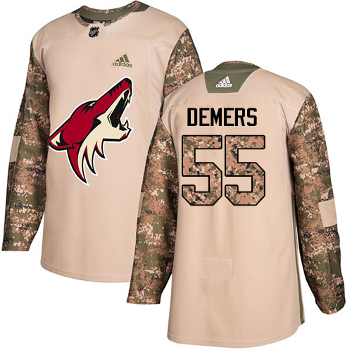 Adidas Arizona Coyotes #55 Jason Demers Camo Authentic 2017 Veterans Day Stitched Jersey Men's