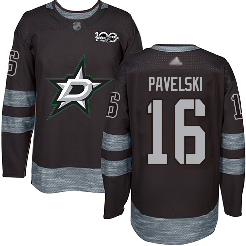 Adidas Dallas Stars #16 Joe Pavelski Black 1917-2017 100th Anniversary Stitched Jersey Men's