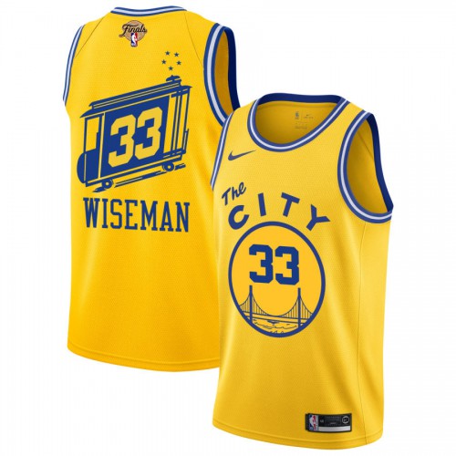 Golden State Warriors #33 James Wiseman Gold Youth 2022 Finals Swingman Hardwood The City Classic Edition Jersey Youth