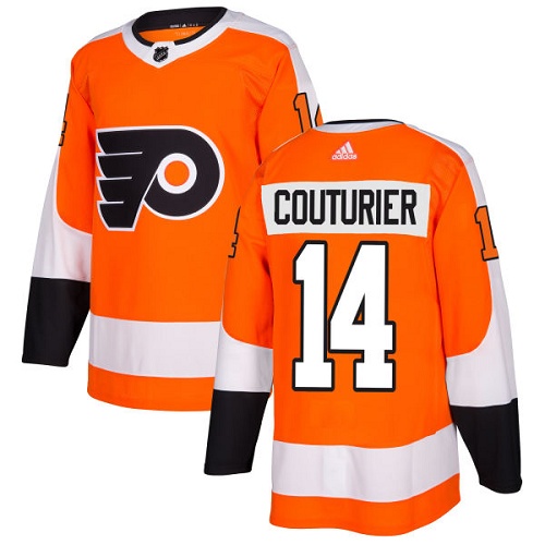 Adidas Philadelphia Flyers #14 Sean Couturier Orange Home Authentic Stitched Jersey Men's