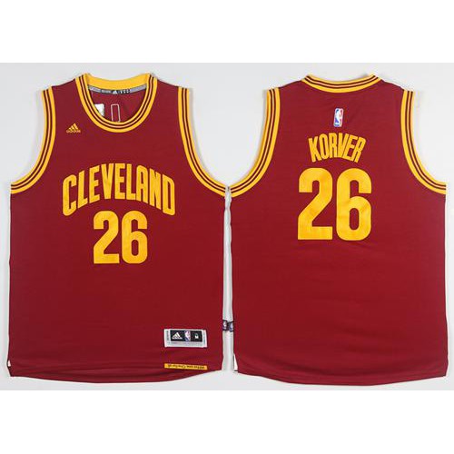 Cleveland Cavaliers #26 Kyle Korver Red Stitched Jersey Mens