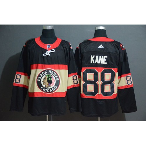 Adidas Chicago Blackhawks #88 Patrick Kane Men's Black Classic Retro Stitched Jersey Men's