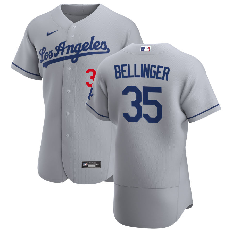 Los Angeles Dodgers #35 Cody Bellinger Men's Gray Road 2020 Authentic Team Jersey