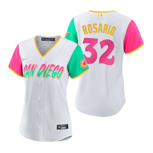 San Diego San Diego Padres #32 Eguy Rosario 2022 City Connect Women's Games Jersey - White Womens