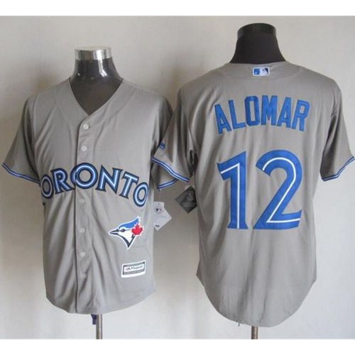 Toronto Blue Jays #12 Roberto Alomar Grey New Cool Base Stitched Jersey Men's