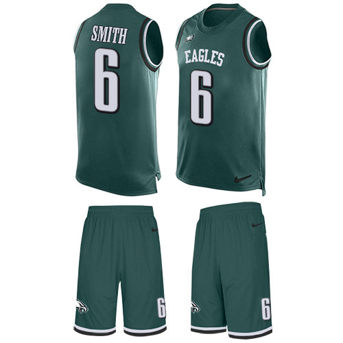 Eagles #6 DeVonta Smith Green Team Color Men's Stitched Limited Tank Top Suit Jersey