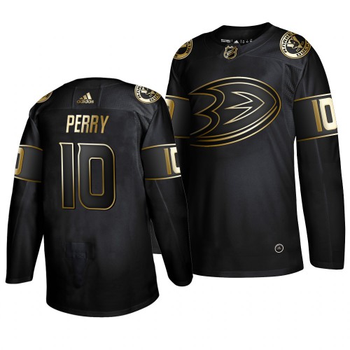 Adidas Anaheim Ducks #10 Corey Perry Men's 2019 Black Golden Edition Authentic Stitched Jersey Men's