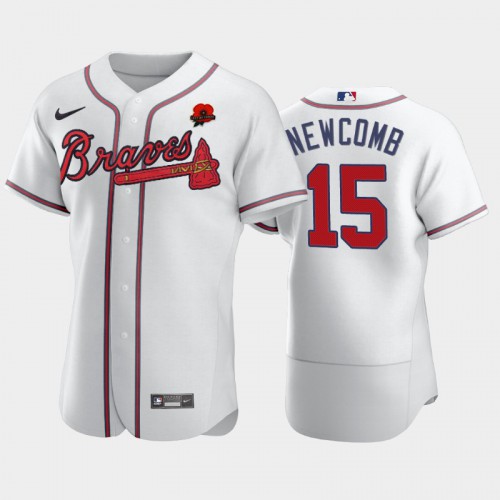 Atlanta Atlanta Braves #15 Sean Newcomb Men's Authentic 2021 Memorial Day Jersey - White Men's