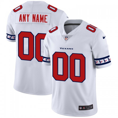 Houston Texans Custom White Team Logo Vapor Limited Jersey