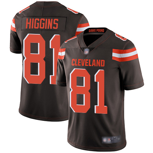 Cleveland Browns #81 Rashard Higgins Brown Team Color Men's Stitched Vapor Untouchable Limited Jersey Men's