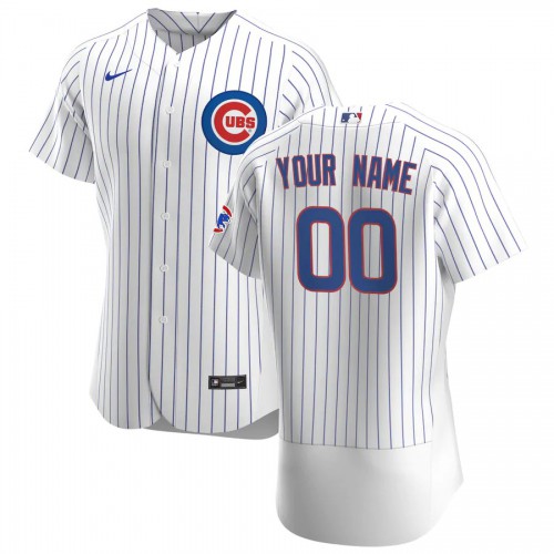 Chicago Cubs Custom Men's White Home 2020 Authentic Player Jersey