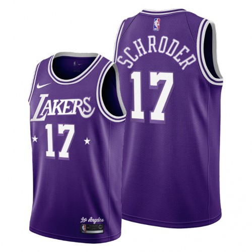 Los Angeles Los Angeles Lakers #17 Dennis Schroder Youth 2021-22 City Edition Purple Jersey Youth