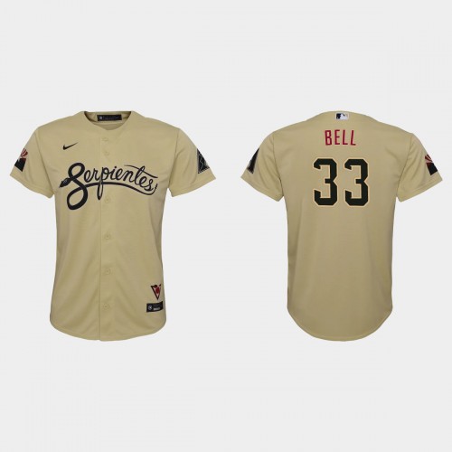 Arizona Arizona Diamondbacks #33 Jay Bell Youth 2021 City Connect Jersey Gold Youth