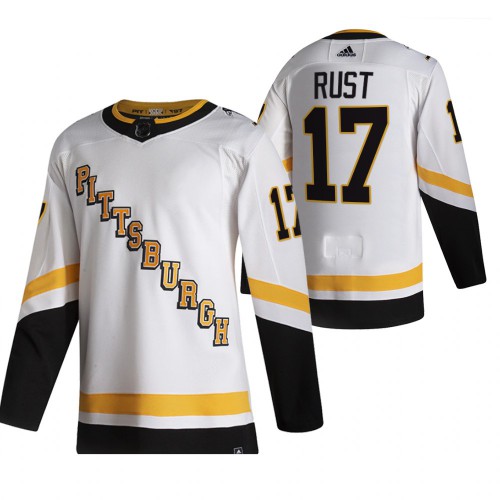 Pittsburgh Pittsburgh Penguins #17 Bryan Rust White Men's Adidas 2020-21 Reverse Retro Alternate Jersey Men's