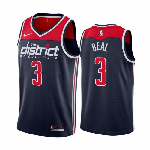 Washington Wizards #3 Bradley Beal Navy 2019-20 Statement Edition Jersey Mens