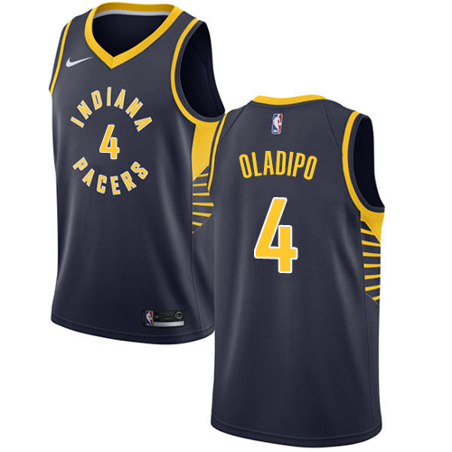 Indiana Pacers #4 Victor Oladipo Navy Blue Womens Swingman Icon Edition Jersey Womens