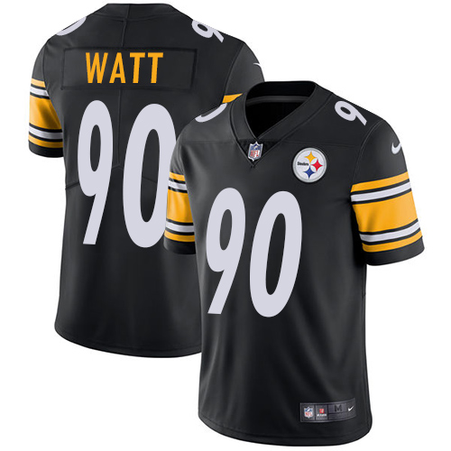 Steelers #90 T. J. Watt Black Team Color Men's Stitched Vapor Untouchable Limited Jersey