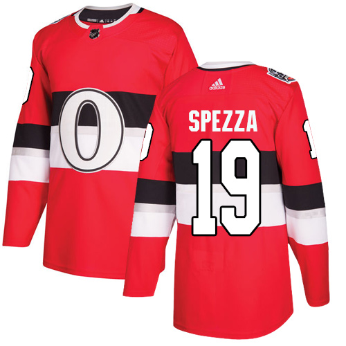 Adidas Ottawa Senators #19 Jason Spezza Red Authentic 2017 100 Classic Stitched Jersey Men's