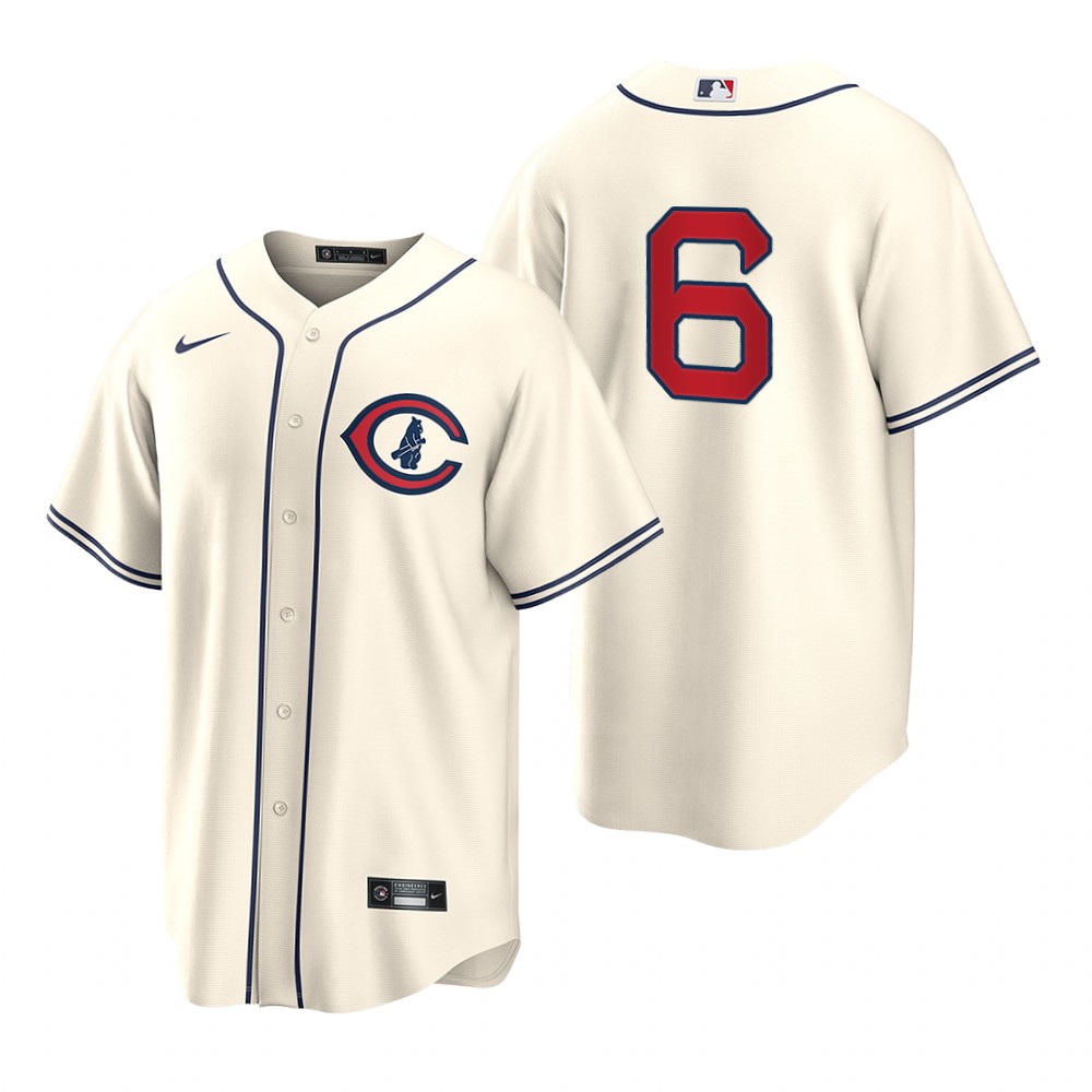 Chicago Cubs #6 Zach McKinstry Men's 2022 Field Of Dreams Game Jersey - Cream
