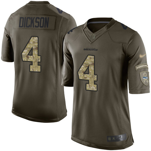 Seattle Seahawks #4 Michael Dickson Green Youth Stitched Limited 2015 Salute to Service Jersey Youth