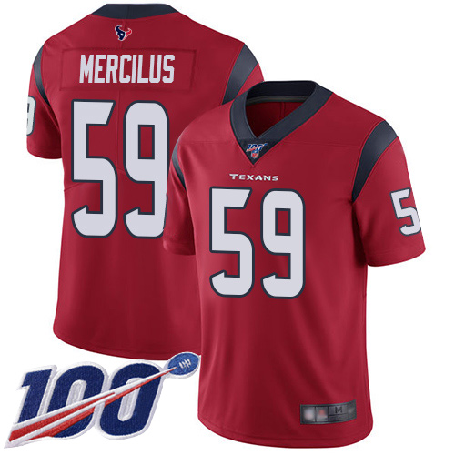 Houston Texans #59 Whitney Mercilus Red Alternate Men's Stitched 100th Season Vapor Limited Jersey Men's