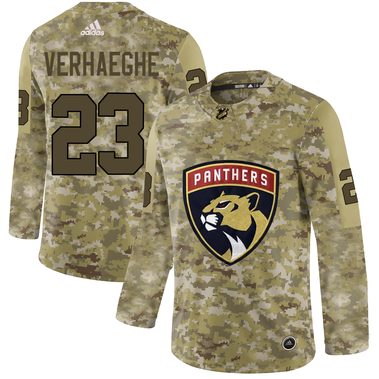 Adidas Panthers #23 Carter Verhaeghe Camo Authentic Stitched Jersey
