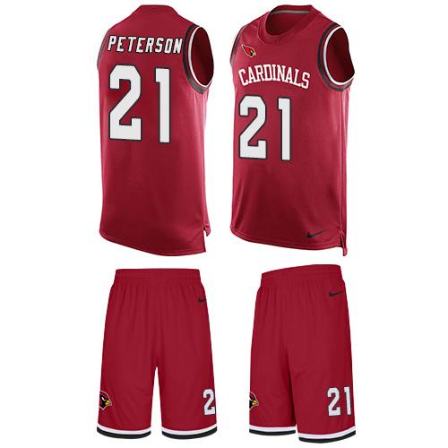 Cardinals #21 Patrick Peterson Red Team Color Men's Stitched Limited Tank Top Suit Jersey