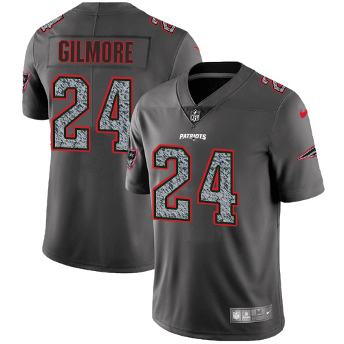 New England Patriots #24 Stephon Gilmore Gray Static Youth Stitched Vapor Untouchable Limited Jersey Youth
