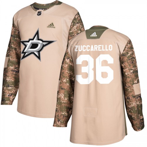 Adidas Dallas Stars #36 Mats Zuccarello Camo Authentic 2017 Veterans Day Stitched Jersey Men's