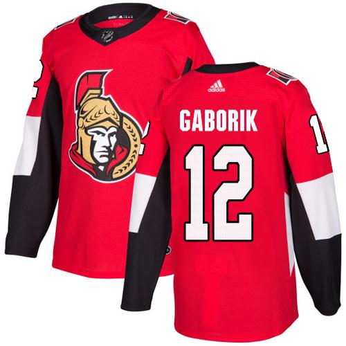 Adidas Ottawa Senators #12 Marian Gaborik Red Home Authentic Stitched Jersey Men's