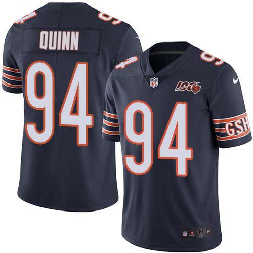 Chicago Bears #94 Robert Quinn Navy Blue Team Color Youth Stitched 100th Season Vapor Untouchable Limited Jersey Youth
