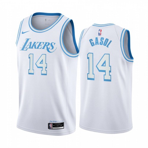 Los Angeles Lakers #14 Marc Gasol White Womens Swingman 2020-21 City Edition Jersey Womens