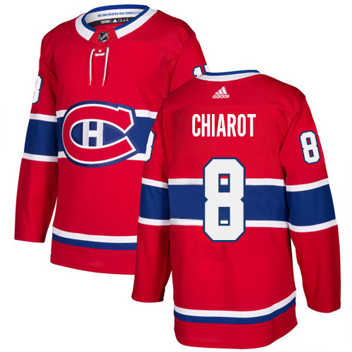 Adidas Montreal Canadiens #8 Ben Chiarot Red Home Authentic Stitched Jersey Men's