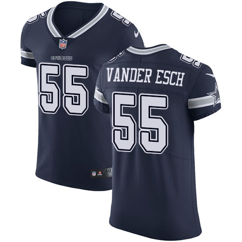 Cowboys #55 Leighton Vander Esch Navy Blue Team Color Men's Stitched Vapor Untouchable Elite Jersey