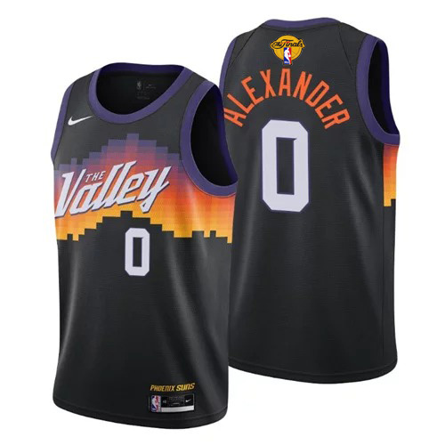 Phoenix Suns #0 Ty-Shon Alexander Youth 2021 Finals Bound City Edition Jersey Black Youth
