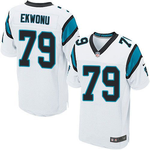 Panthers #79 Ikem Ekwonu White Men's Stitched New Elite Jersey