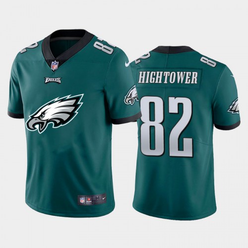 Philadelphia Philadelphia Eagles #82 John Hightower Green Men's Big Team Logo Vapor Limited Jersey Men's