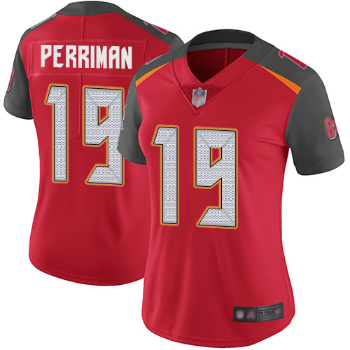 Tampa Bay Buccaneers #19 Breshad Perriman Red Team Color Women's Stitched Vapor Untouchable Limited Jersey Womens