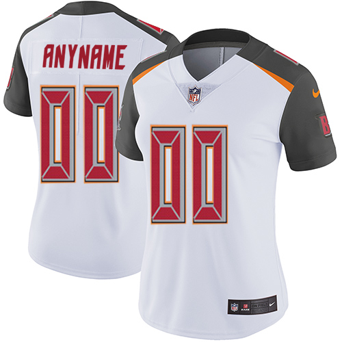 Tampa Bay Buccaneers Customized White Stitched Vapor Untouchable Limited Women's Jersey