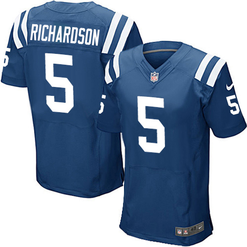 Colts #5 Anthony Richardson Royal Blue Team Color Men's Stitched Vapor Untouchable Elite Jersey