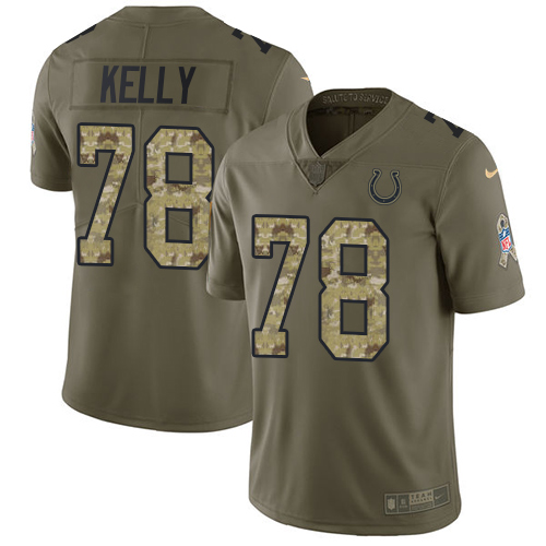 Indianapolis Colts #78 Ryan Kelly Olive/Camo Youth Stitched Limited 2017 Salute to Service Jersey Youth