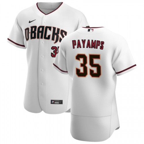Arizona Arizona Diamondbacks #35 Joel Payamps Men's White Crimson Authentic Home Team Jersey Men's