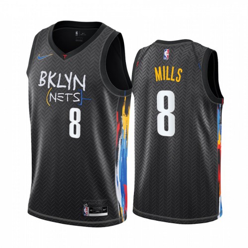 Brooklyn Nets #8 Patty Mills Black Womens Swingman 2020-21 City Edition Jersey Womens