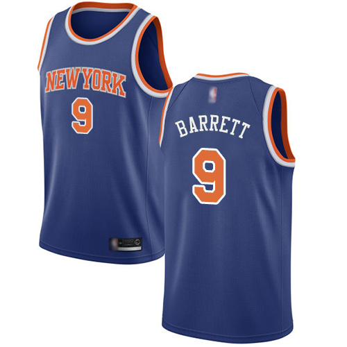 New York Knicks #9 R.J. Barrett Blue Icon Edition Swingman Jersey Mens